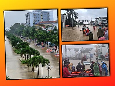 Thất thủ trước mưa lũ: Khi bộ my cứu nạn chỉ cn l những cng điện trn giấy