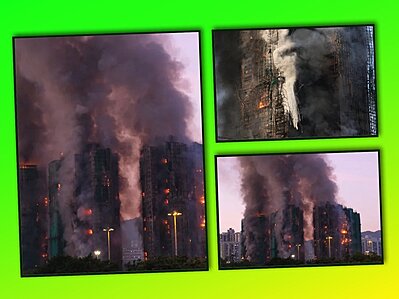 Biển lửa Hồng Kng: gin gio tre bốc chy, chung cư Tai Po ha địa ngục giữa trời