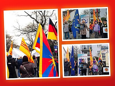 Người Việt tại Đức xuống đường tố co bn tay đn p xuyn quốc gia của CSVN