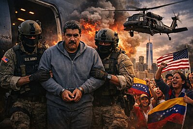 Maduro đặt ch�n xuống New York: c�ng tay rời m�y bay, trực thăng �p giải về Manhattan, chuẩn bị ra t�a tuần tới